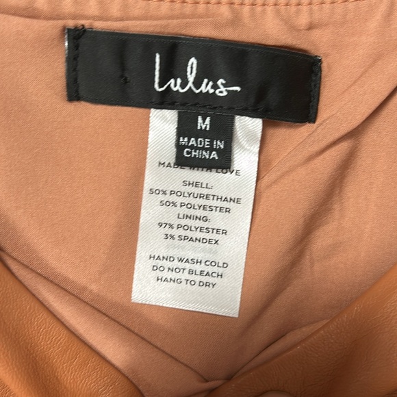 Lulus Brown Vegan Leather corset Tank Top- like new - Picture 9 of 10